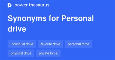 personal drive synonym.